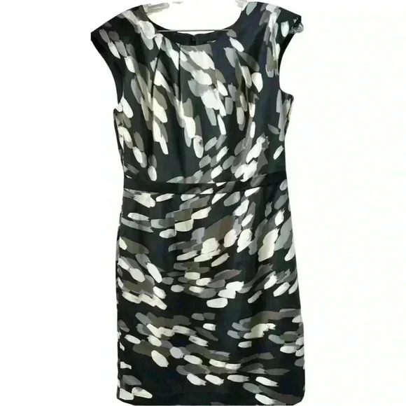 Banana Republic Women's Cap-Sleeve Sheath Dress Abstract Print - Size 6 - Picture 1 of 8